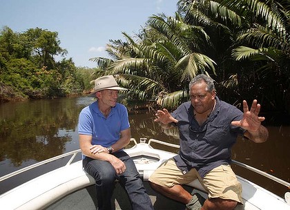 Tony Abbott and Noel Pearson in Cape York. Credit: Sydney Morning Herald